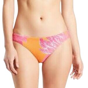 Athleta Kailua Orange Pink Mid Rise Lycra Xtra‎ Life Brief Bottom Size XL NWT